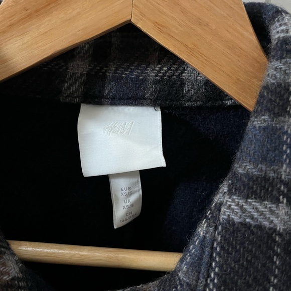 H&M Fringe Wool Blend Shirt Jacket - Picture 11 of 11